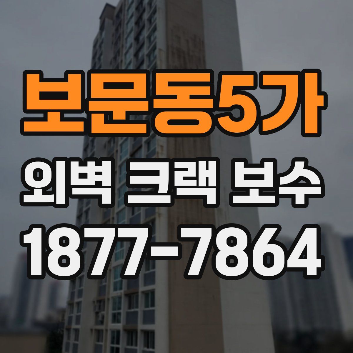 보문동5가 외벽 크랙 보수