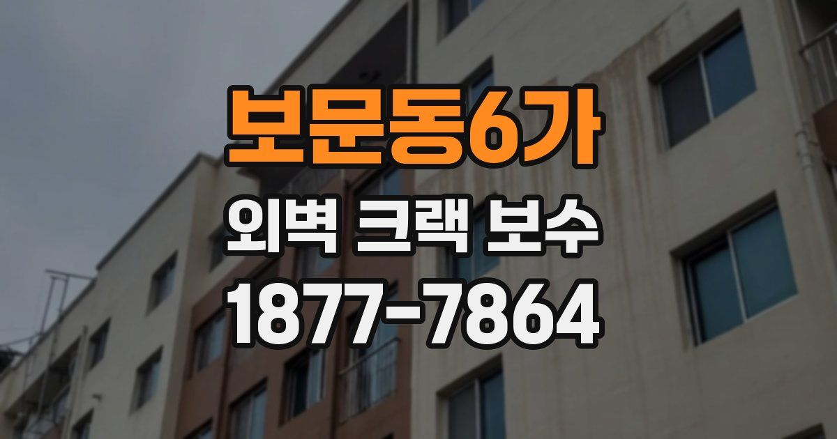 보문동6가 외벽 크랙 보수