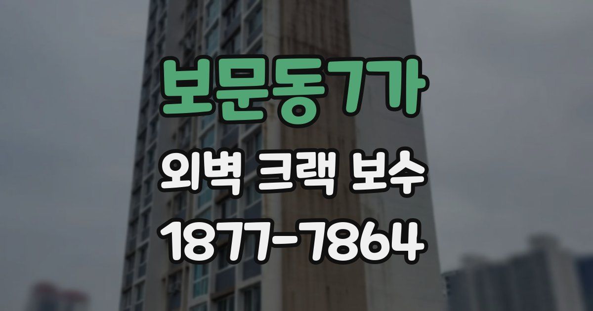 보문동7가 외벽 크랙 보수