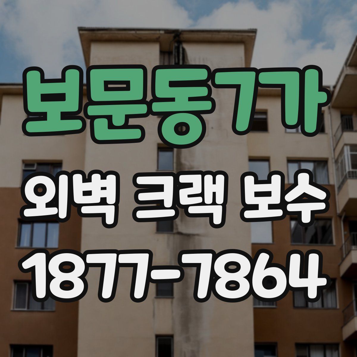 보문동7가 외벽 크랙 보수