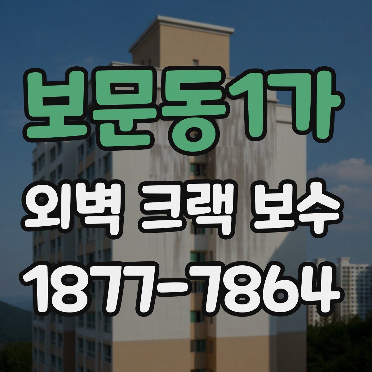 보문동1가 외벽 크랙 보수