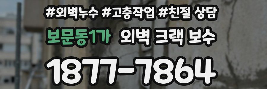 보문동1가 외벽 크랙 보수