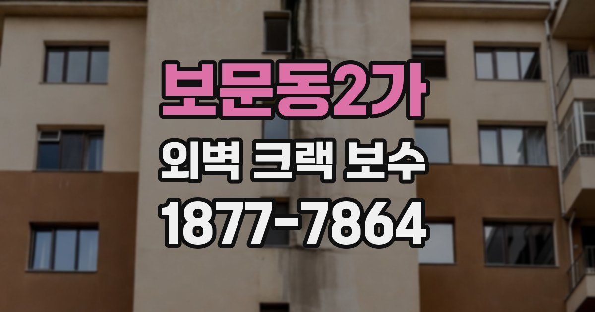 보문동2가 외벽 크랙 보수