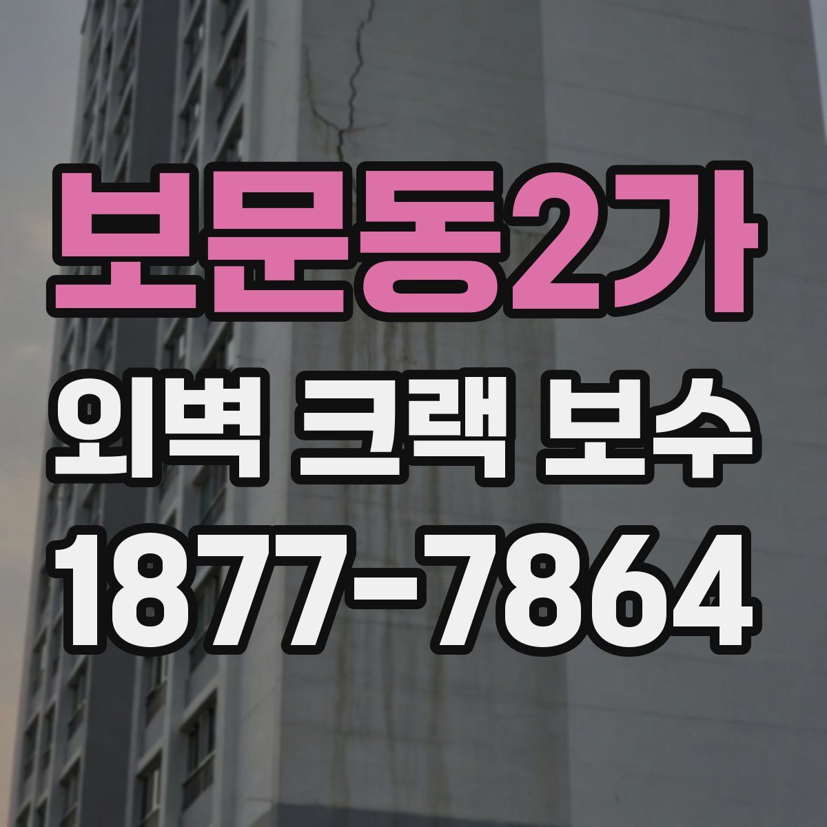 보문동2가 외벽 크랙 보수
