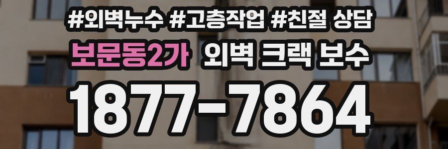 보문동2가 외벽 크랙 보수