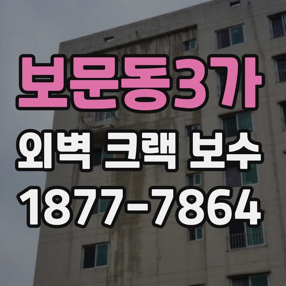 보문동3가 외벽 크랙 보수 일정 조율 시 참고할 점