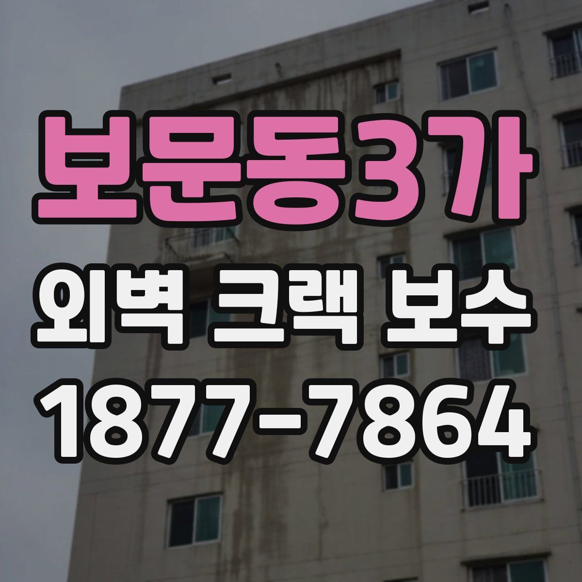 보문동3가 외벽 크랙 보수