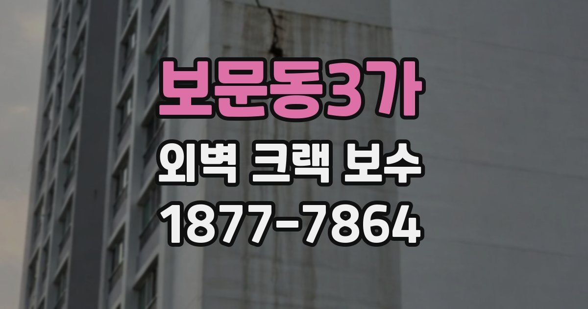 보문동3가 외벽 크랙 보수