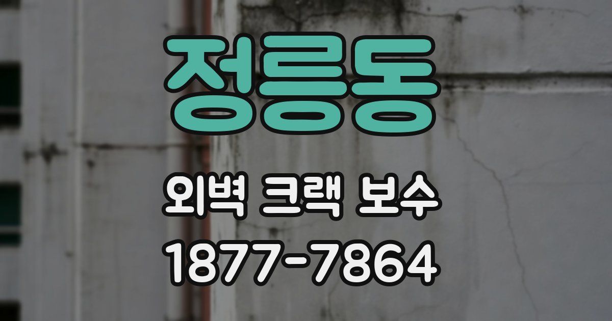 정릉동 외벽 크랙 보수