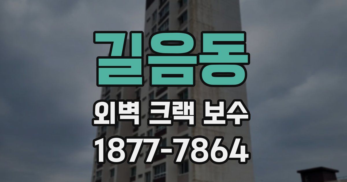 길음동 외벽 크랙 보수