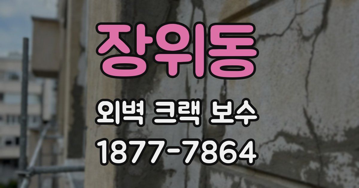 장위동 외벽 크랙 보수