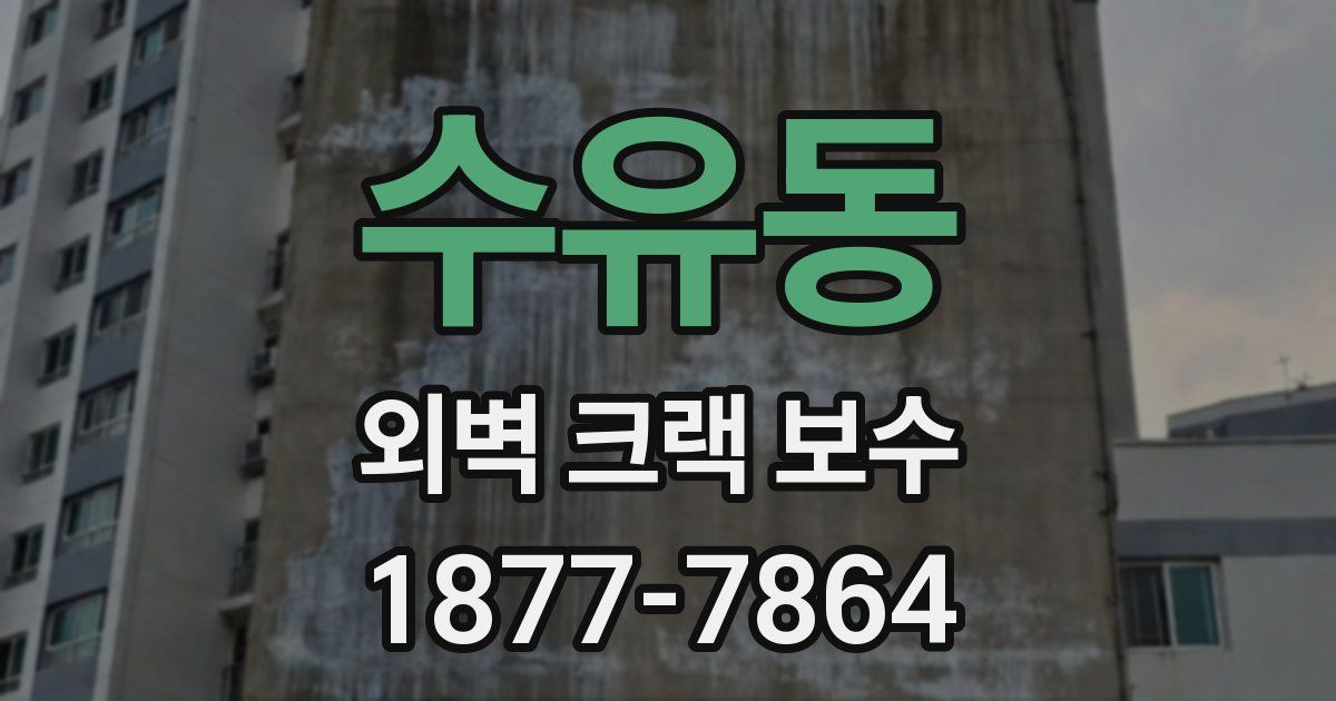 수유동 외벽 크랙 보수