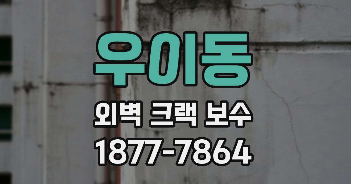 우이동 외벽 크랙 보수