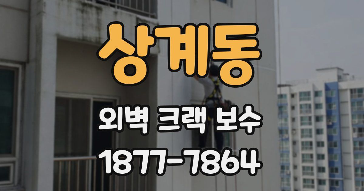 상계동 외벽 크랙 보수