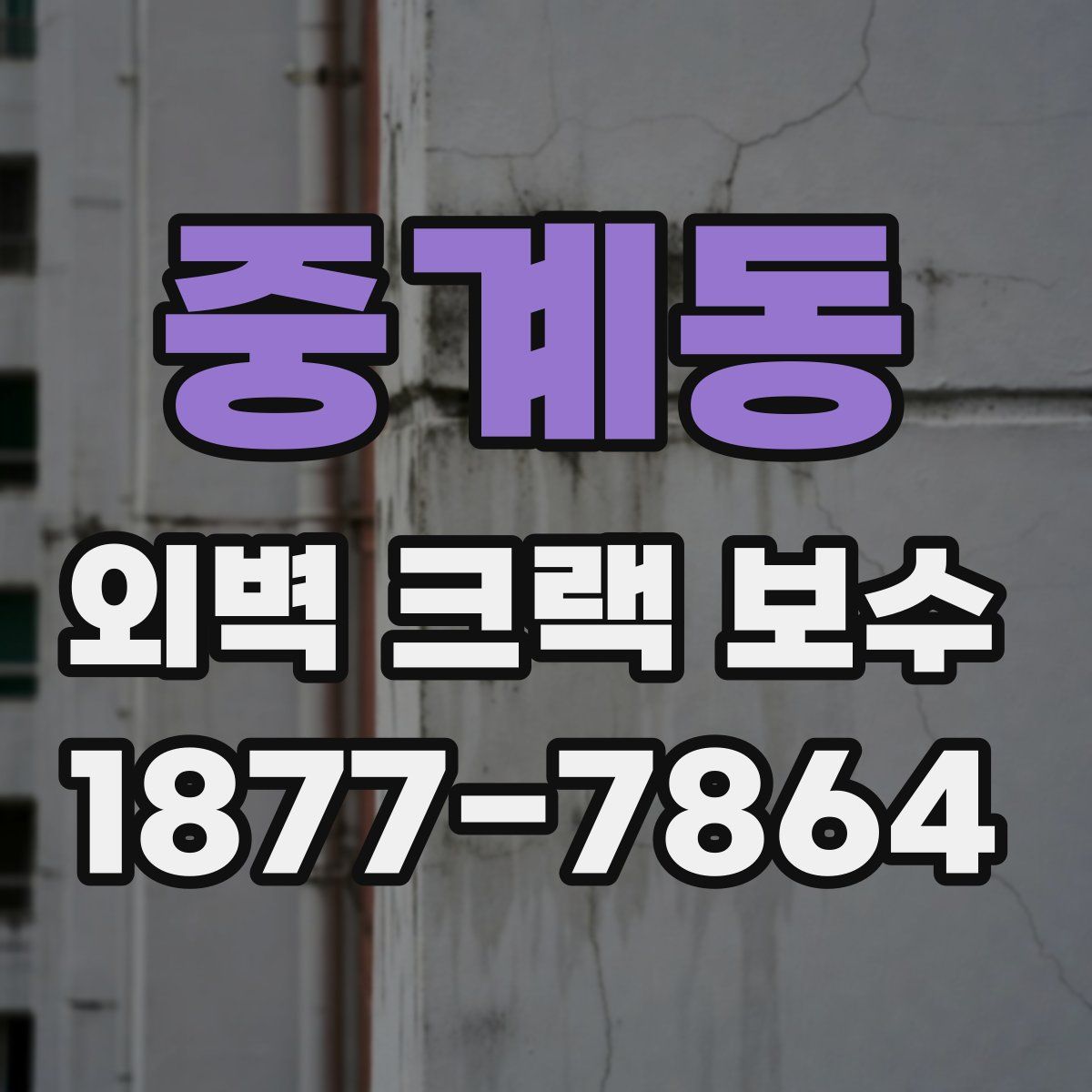 중계동 외벽 크랙 보수