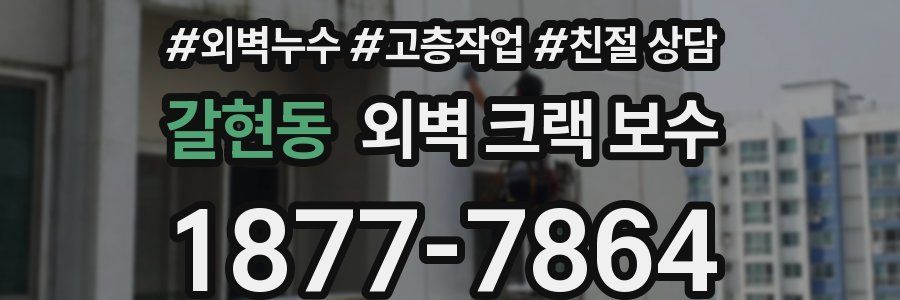 갈현동 외벽 크랙 보수