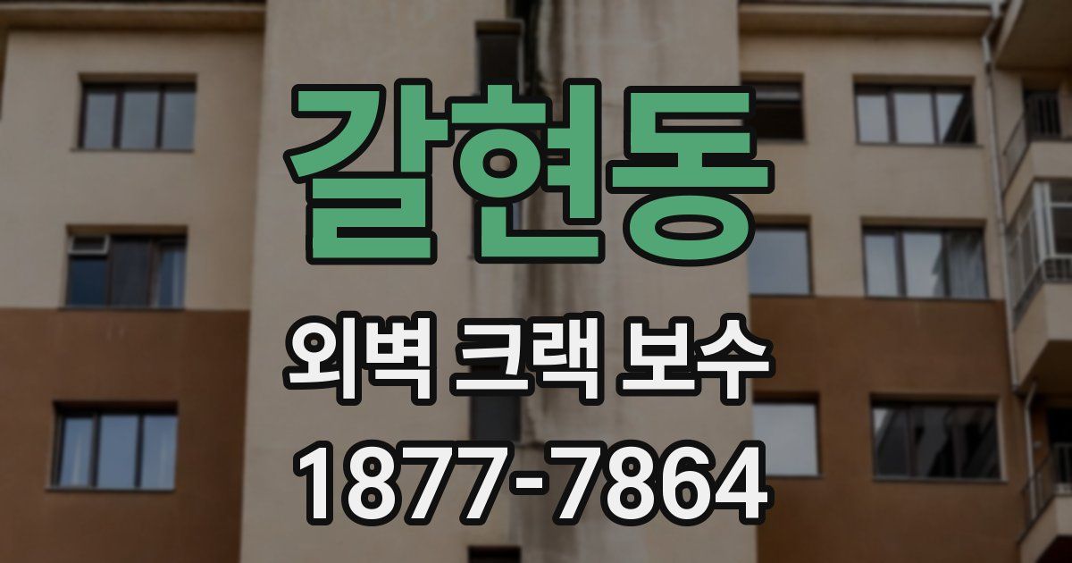 갈현동 외벽 크랙 보수