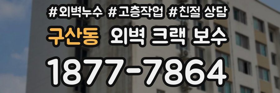 구산동 외벽 크랙 보수
