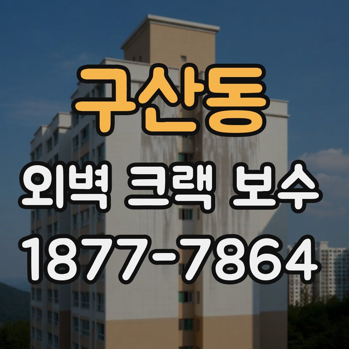 구산동 외벽 크랙 보수