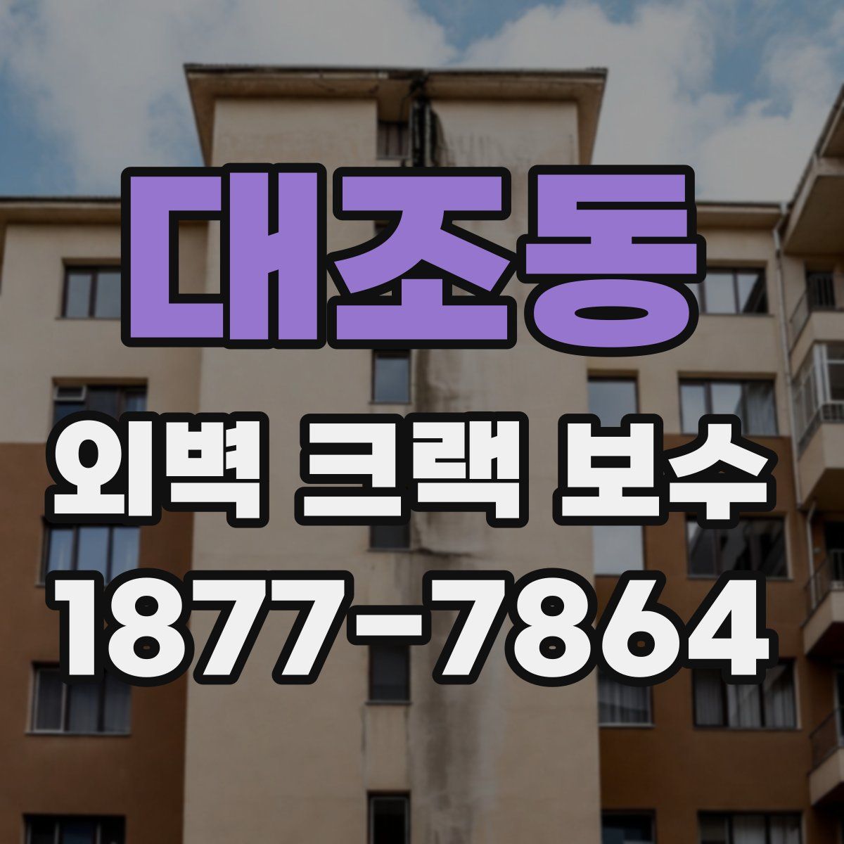 대조동 외벽 크랙 보수