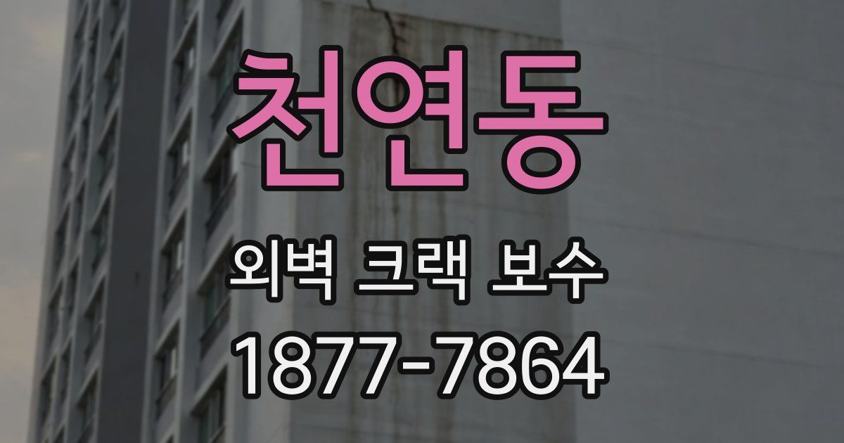 천연동 외벽 크랙 보수