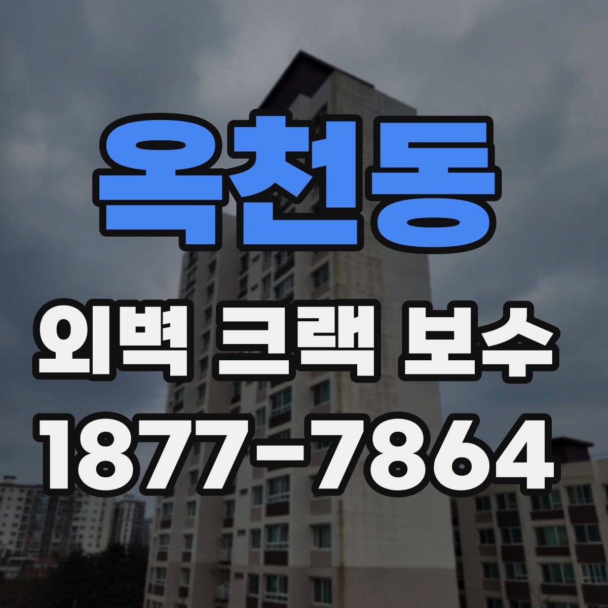 옥천동 외벽 크랙 보수