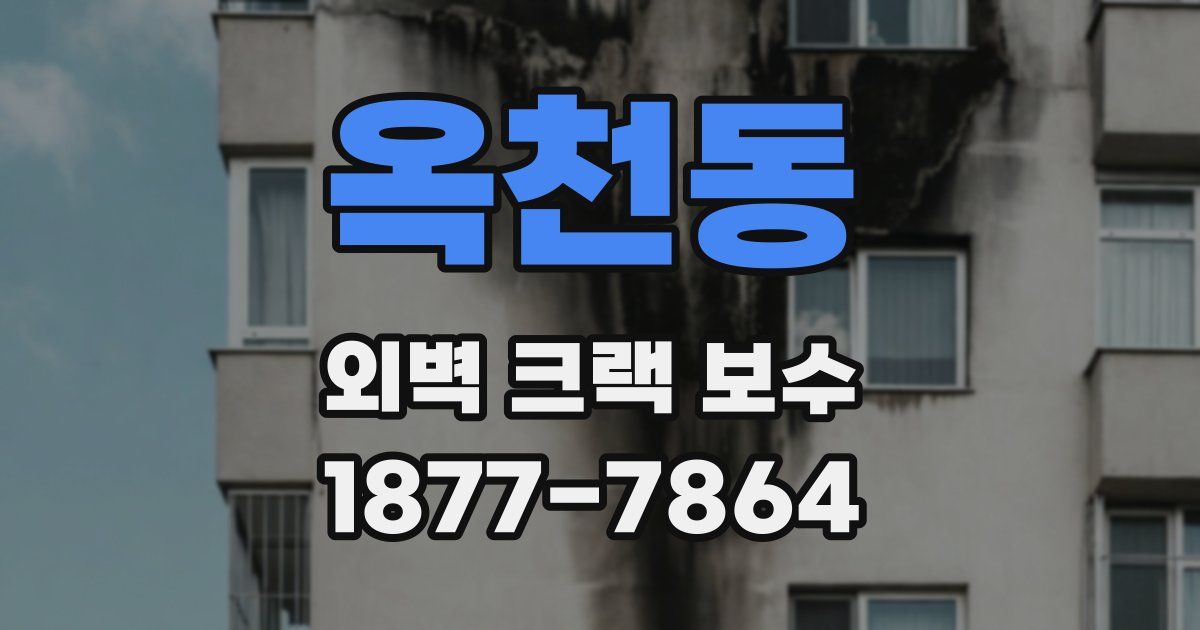 옥천동 외벽 크랙 보수