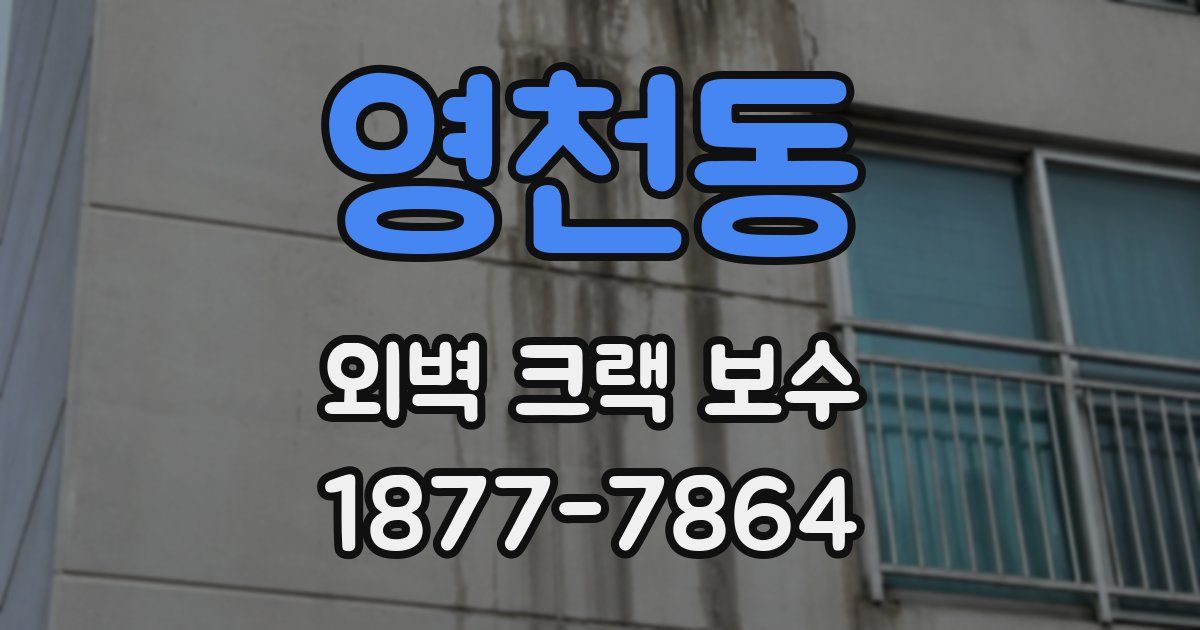 영천동 외벽 크랙 보수