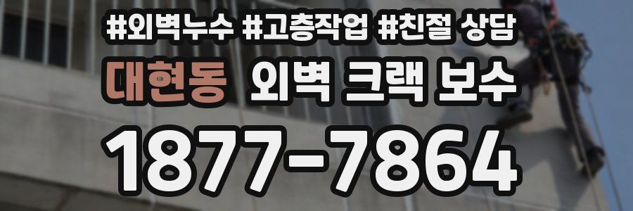 대현동 외벽 크랙 보수