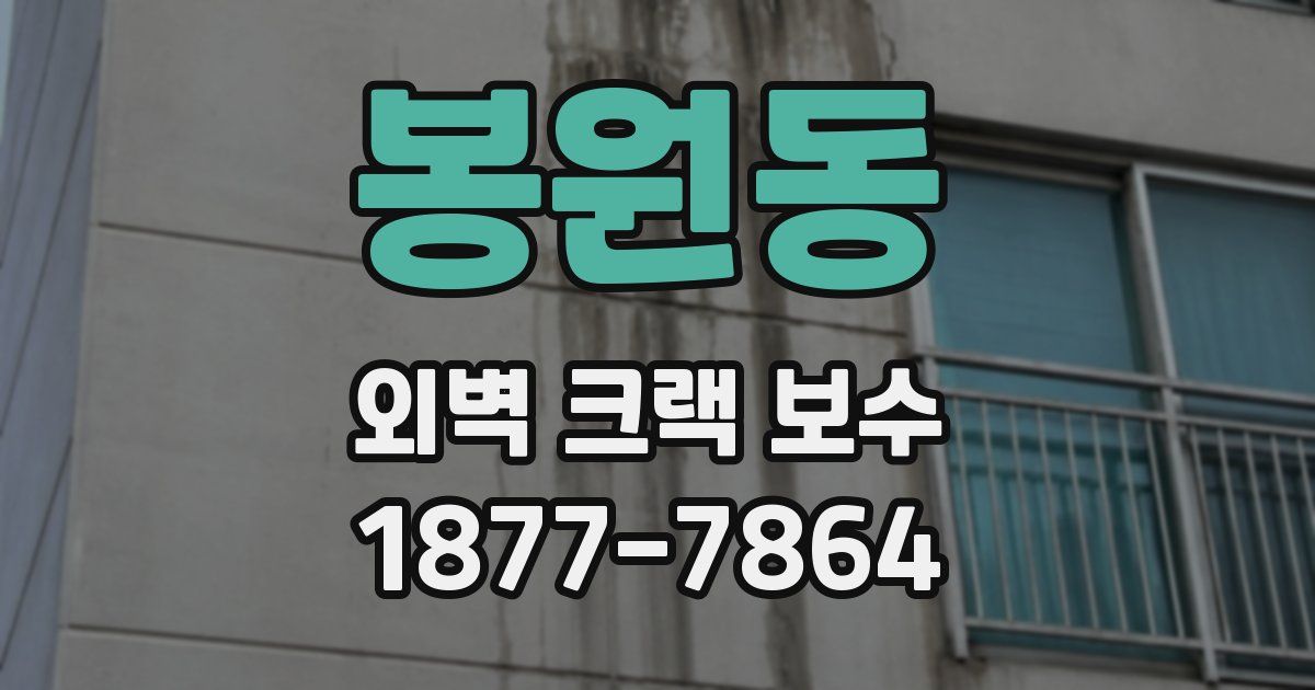 봉원동 외벽 크랙 보수