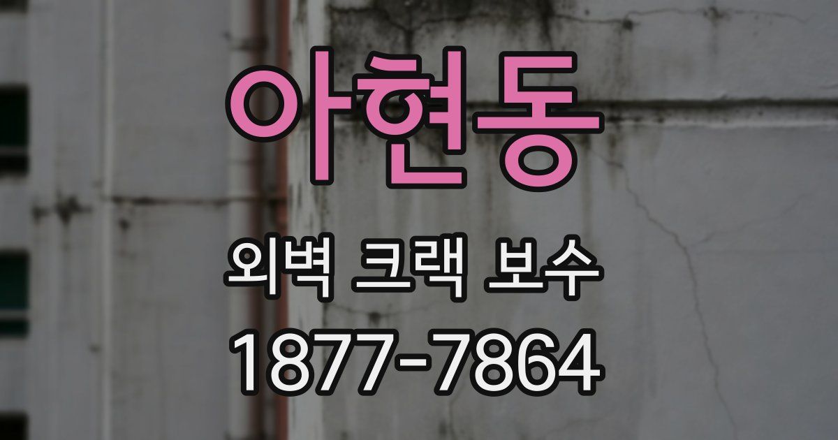 아현동 외벽 크랙 보수