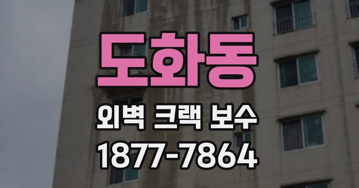 도화동 외벽 크랙 보수