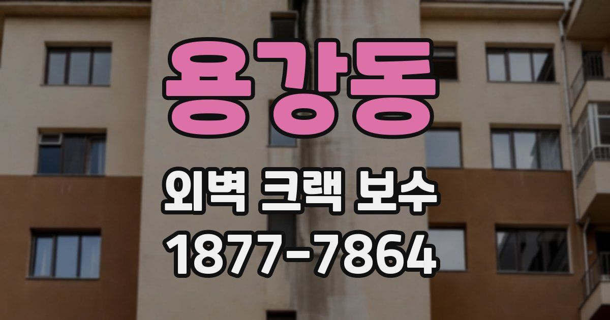 용강동 외벽 크랙 보수