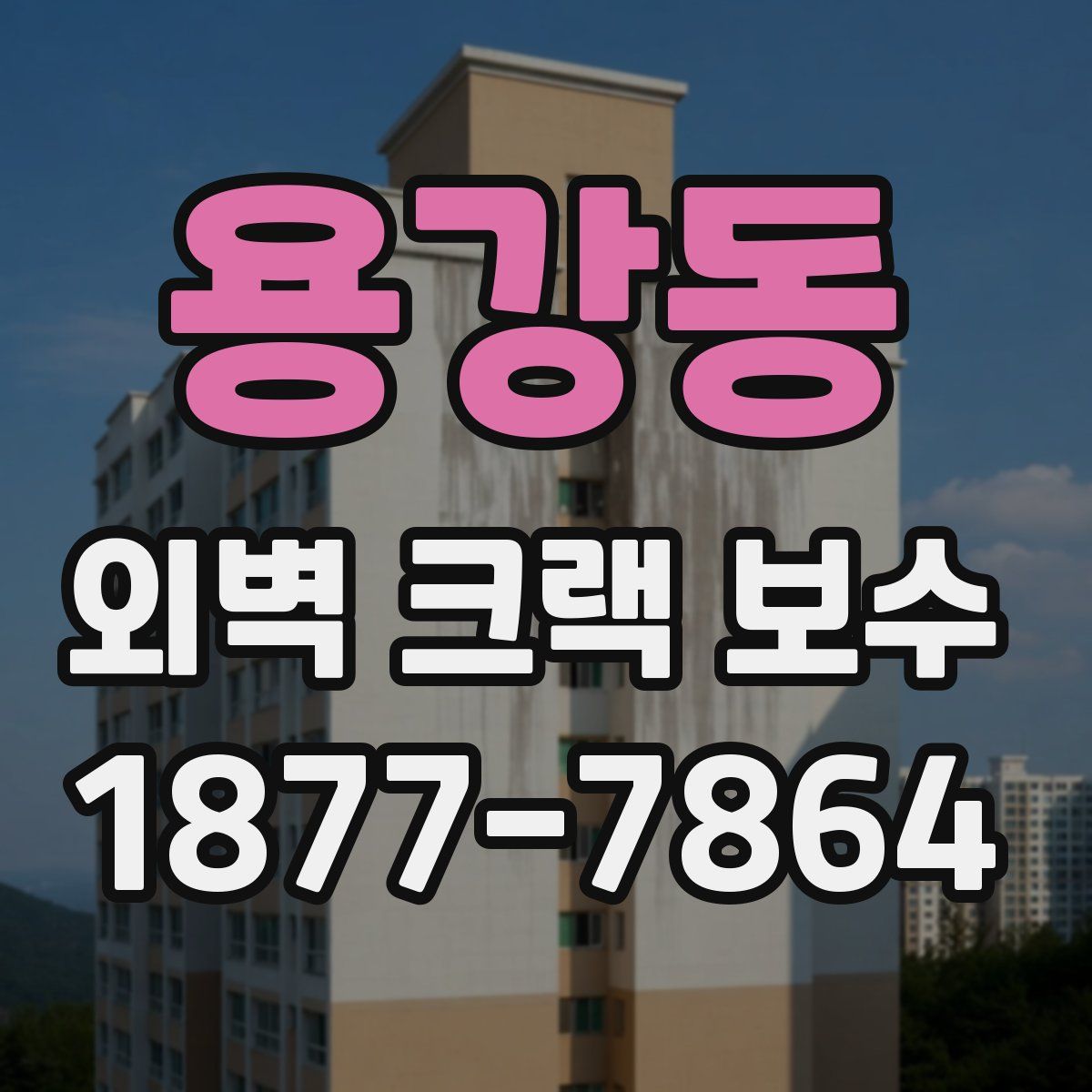 용강동 외벽 크랙 보수