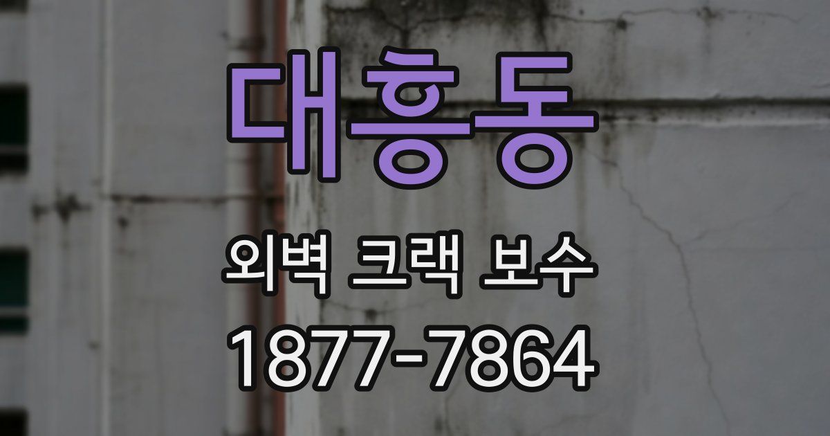 대흥동 외벽 크랙 보수