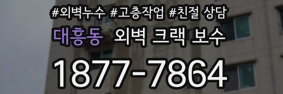대흥동 외벽 크랙 보수