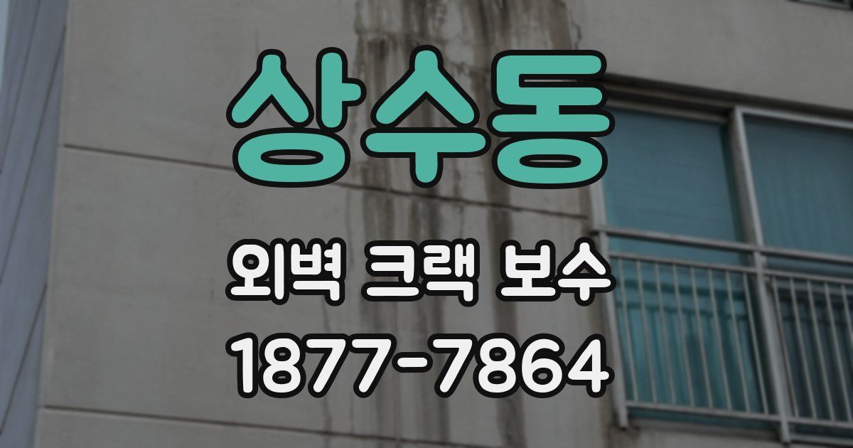 상수동 외벽 크랙 보수