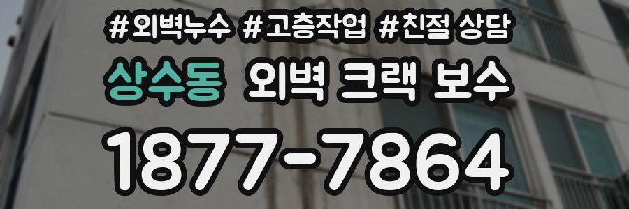 상수동 외벽 크랙 보수