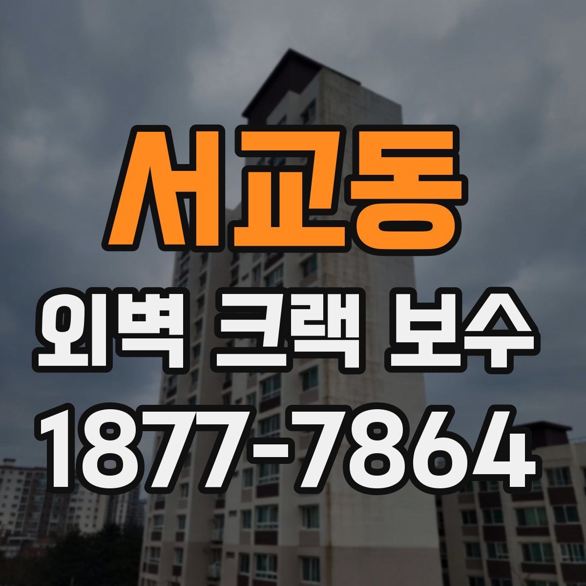 서교동 외벽 크랙 보수