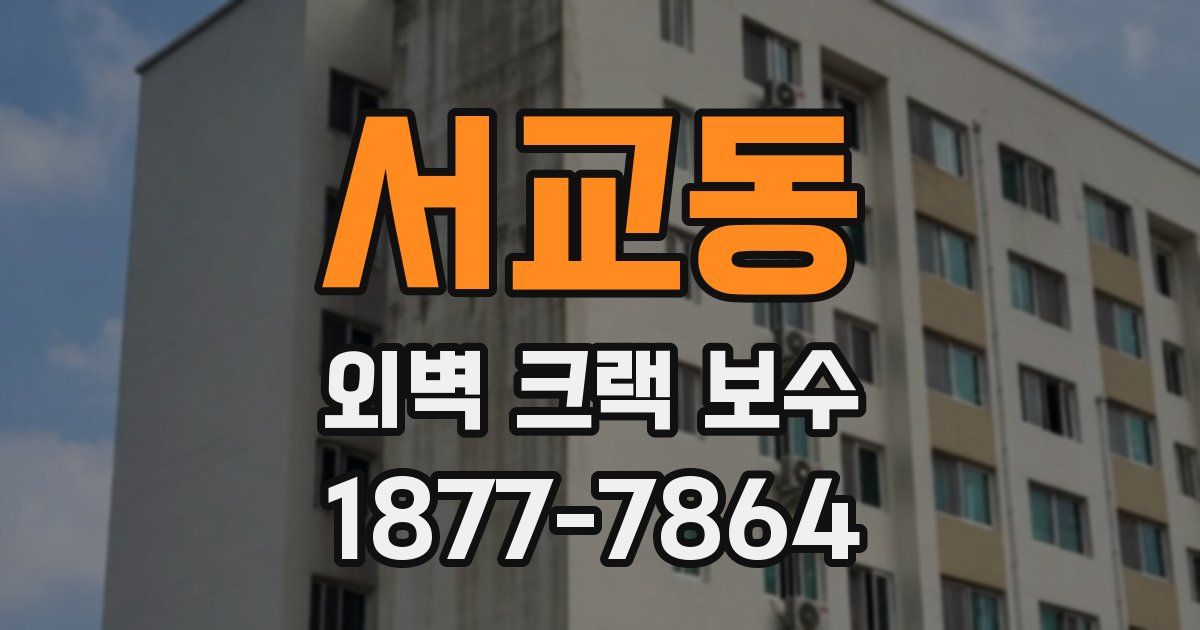 서교동 외벽 크랙 보수