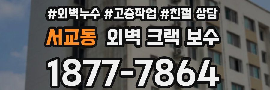 서교동 외벽 크랙 보수