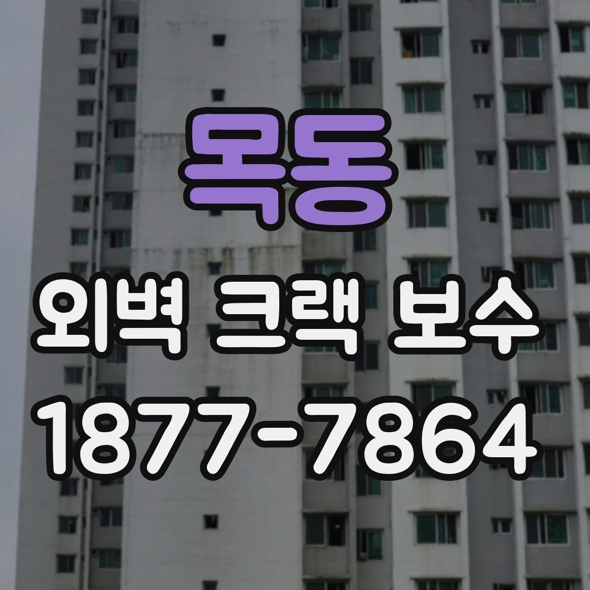 목동 외벽 크랙 보수 후 재도장까지 고려해야 하는 이유