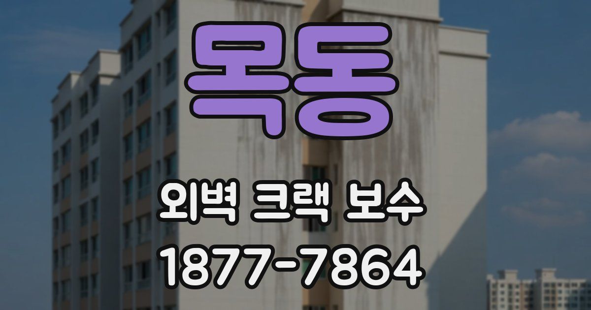 목동 외벽 크랙 보수