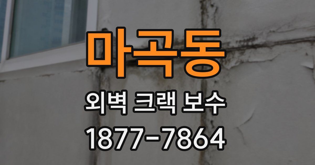 마곡동 외벽 크랙 보수