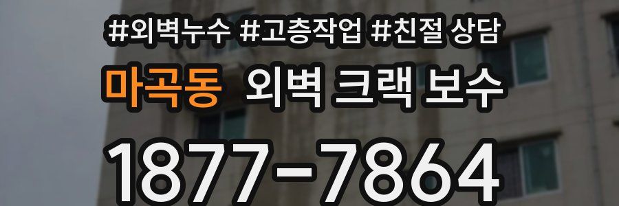 마곡동 외벽 크랙 보수