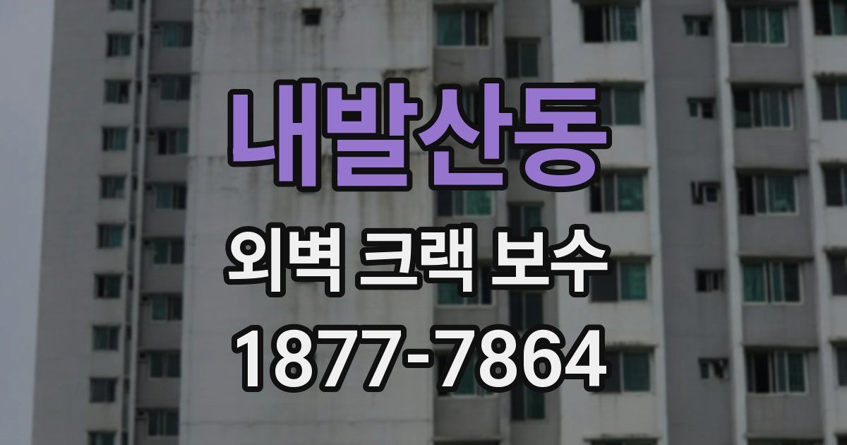 내발산동 외벽 크랙 보수