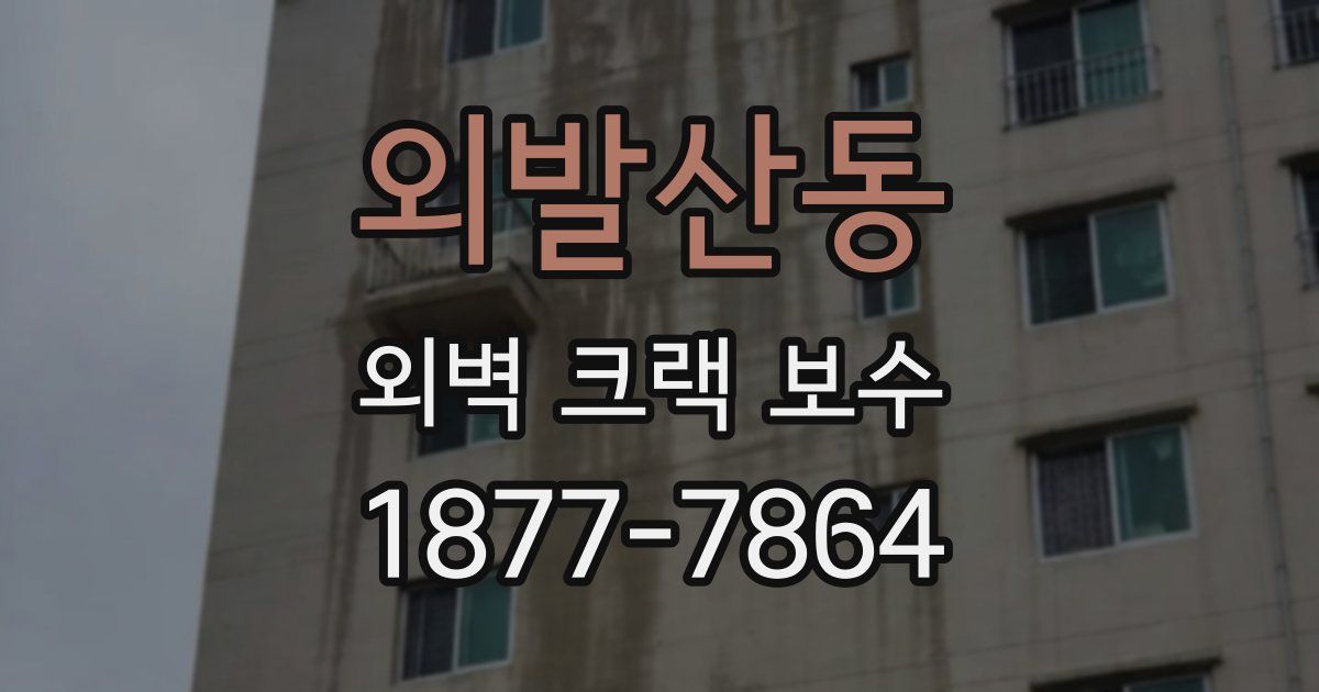 외발산동 외벽 크랙 보수