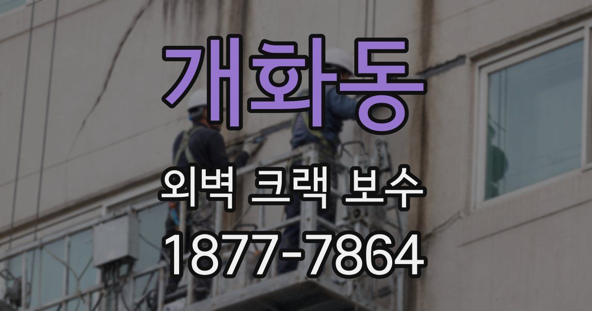 개화동 외벽 크랙 보수