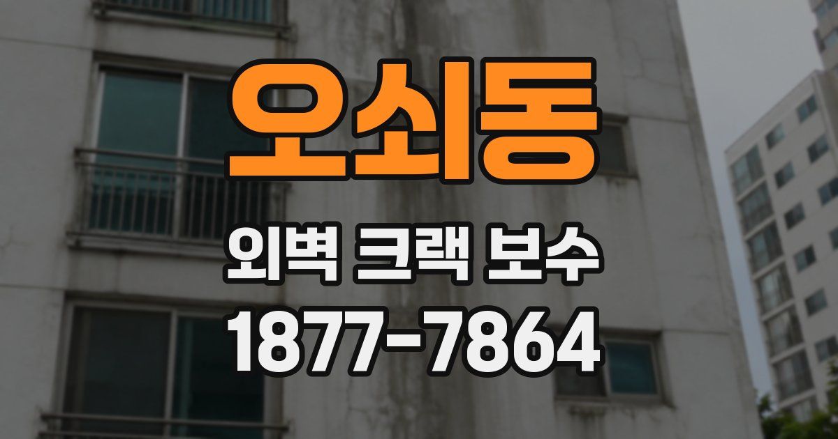 오쇠동 외벽 크랙 보수