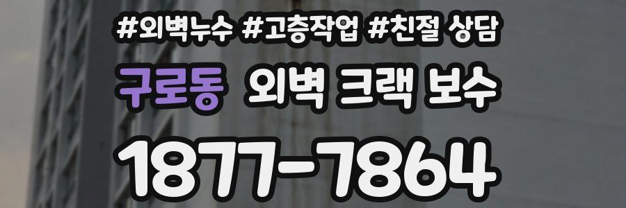 구로동 외벽 크랙 보수